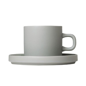 Blomus Чашки с блюдцами для кофе, 2 набора, объем 200 мл. Mirage Gray Pilar 63911
