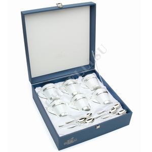Chinelli Чайный набор на 6 персон "Elegante", цвет белый с ЗОЛОТЫМ 6236700