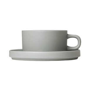 Blomus Чашки с блюдцами для чая, 2 набора, 4 шт. объем 170 мл. Mirage Gray Pilar 63912